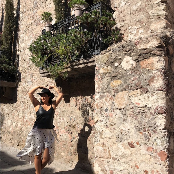 Top shop polka dot wrap skirt sz 8 sz M - Picture 9 of 9